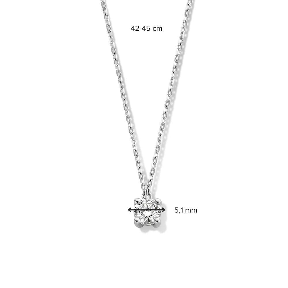 Collana Olivia 0,50 ct oro bianco