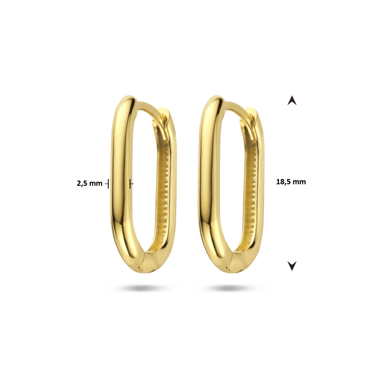 creoli paperclip 14K oro giallo