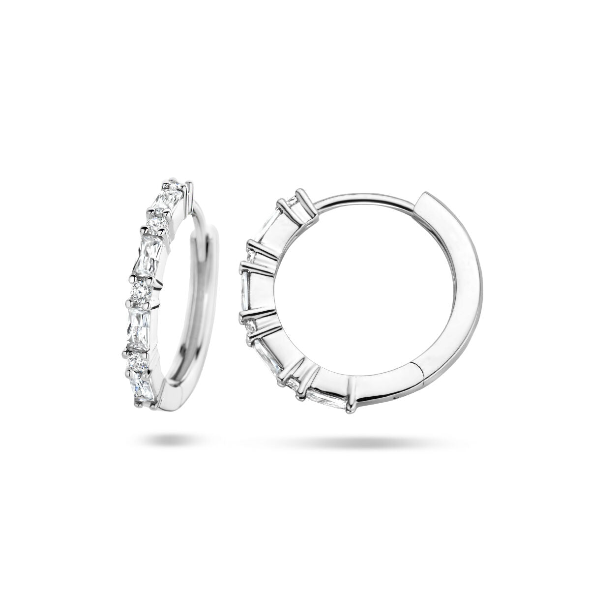 creoli zirconia argento rodiato