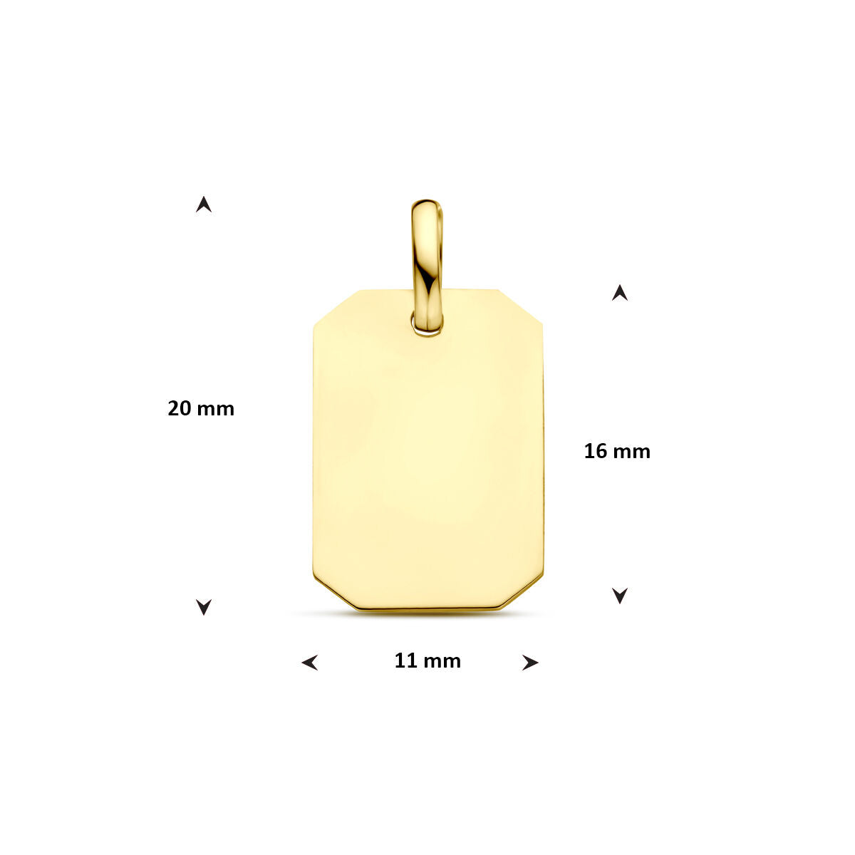 Ciondolo da incisione color oro giallo – 9k