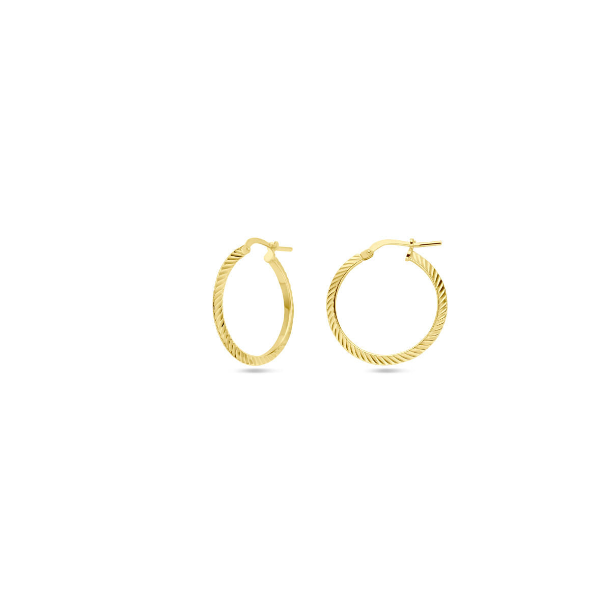 orecchini a cerchio diamantati 1 micron argento placcato oro (giallo)