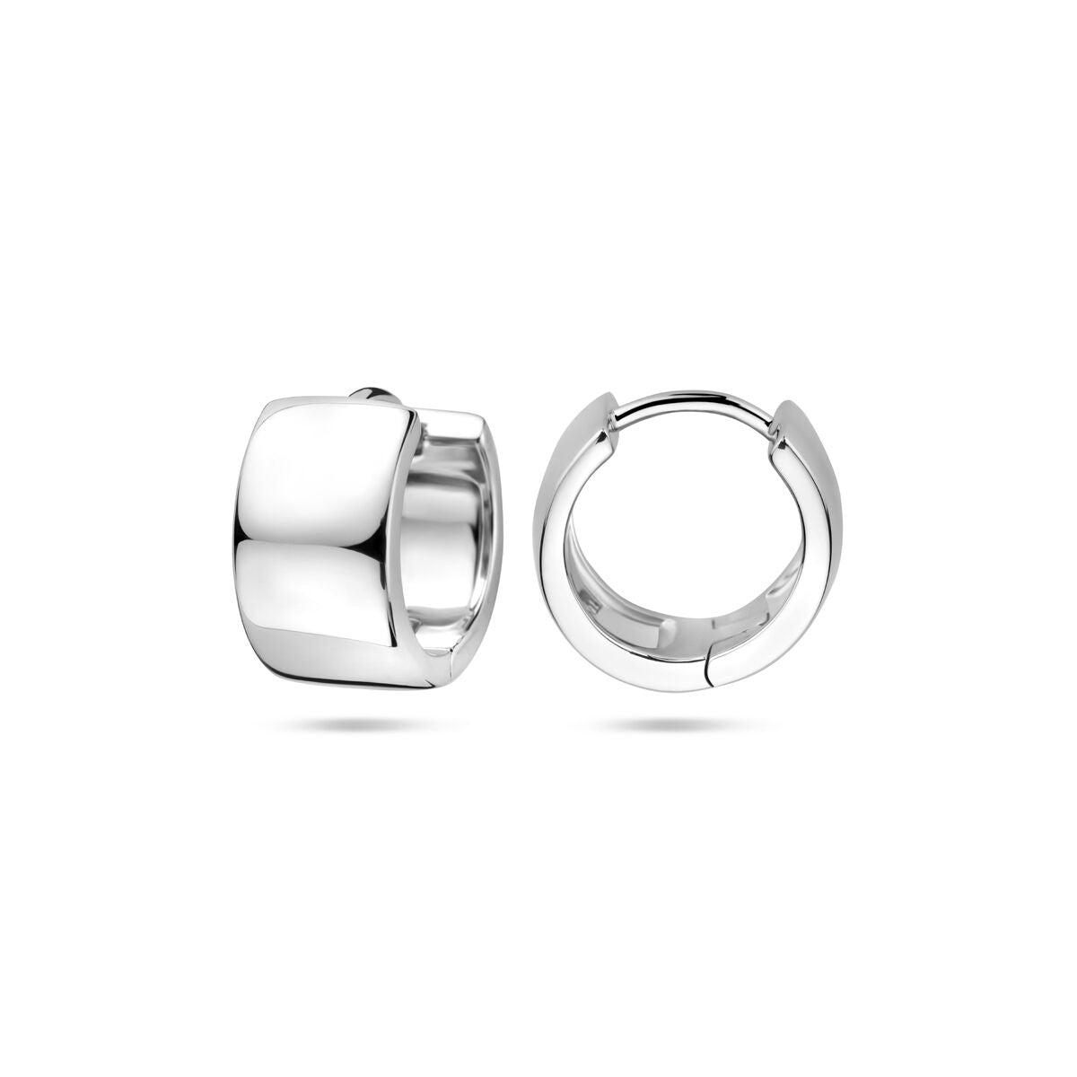 orecchini a cerchio 14 mm argento rodiato