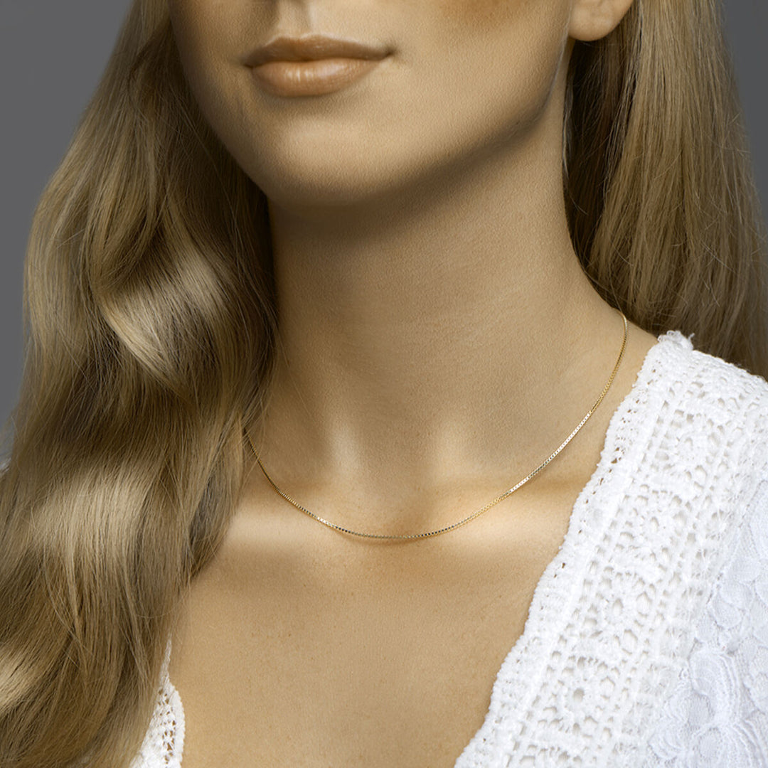 collier venetiaans 1,1 mm 41 + 4 cm 3 micron zilver verguld (geel)