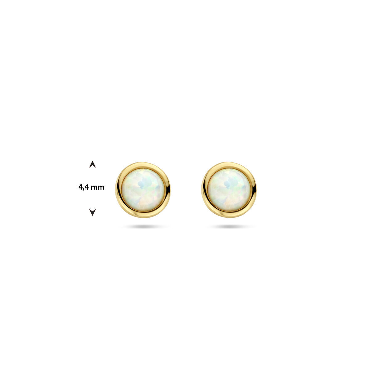 orecchini a lobo opale oro giallo 14K
