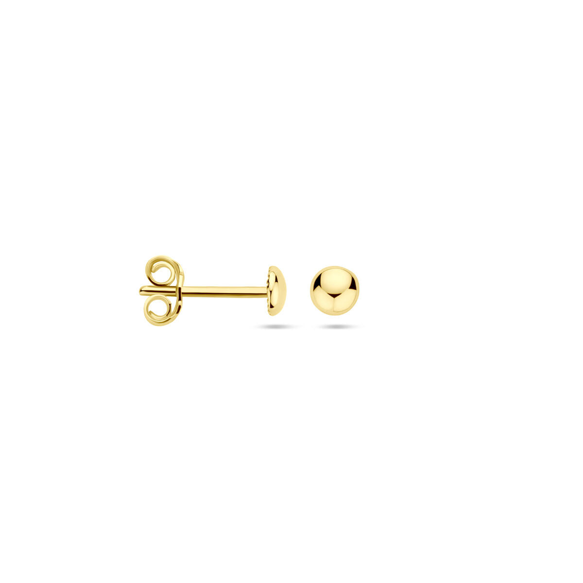 orecchini a lobo semisfera 14K oro giallo