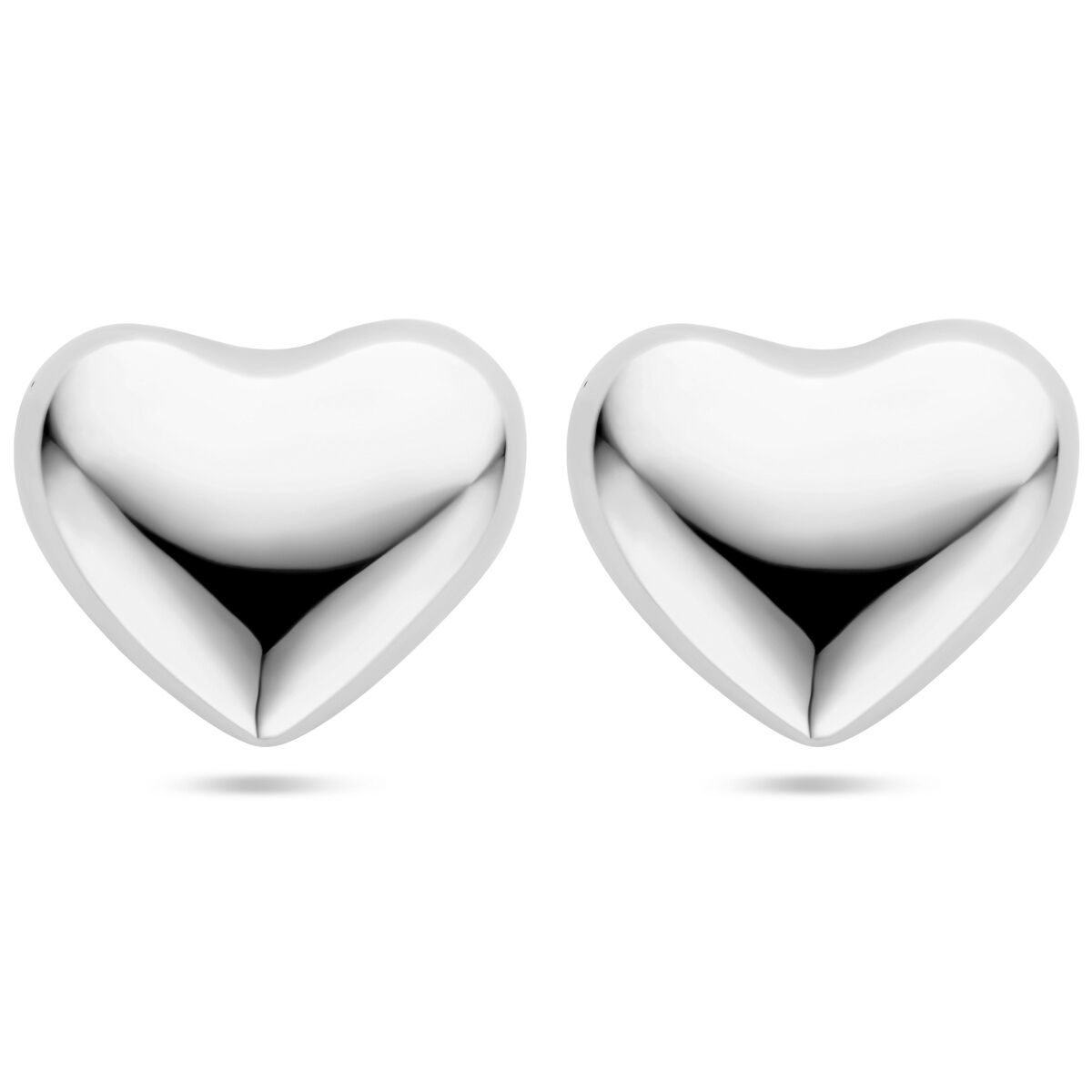 orecchini a bottone cuoricini 27 x 30 argento rodiato