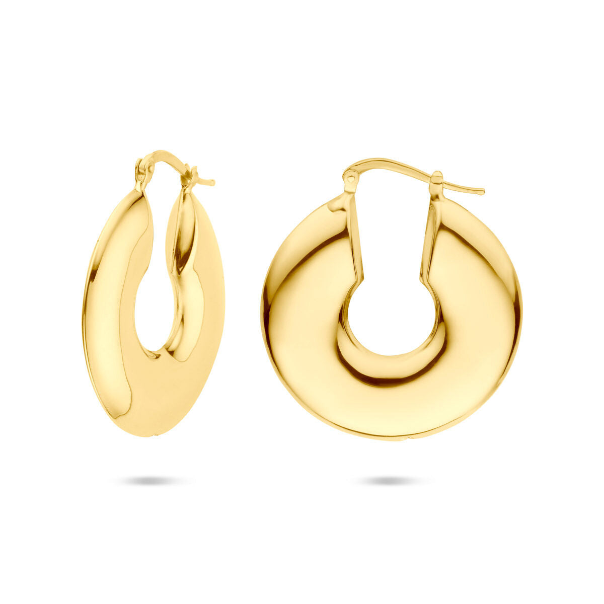 orecchini a cerchio 30,5 mm 1 micron argento placcato (giallo)