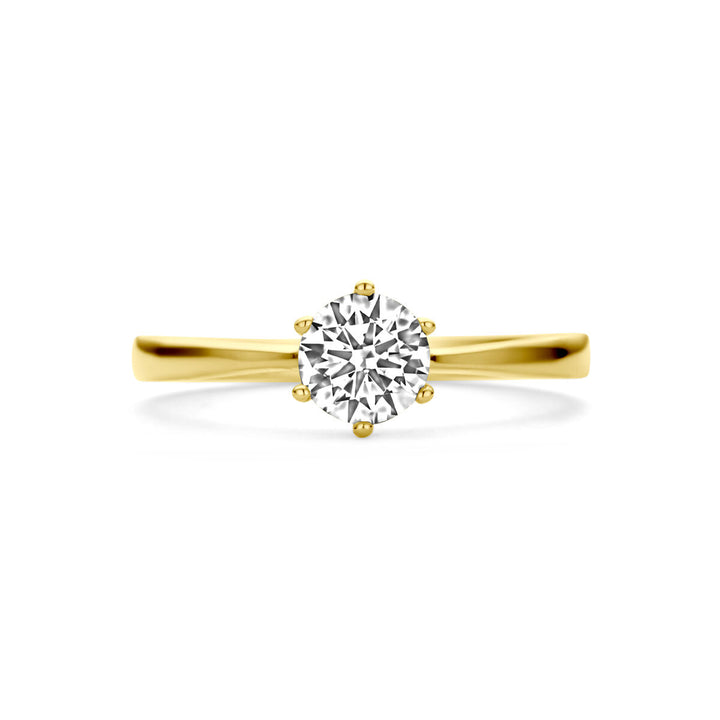 ring zirkonia 14K geelgoud