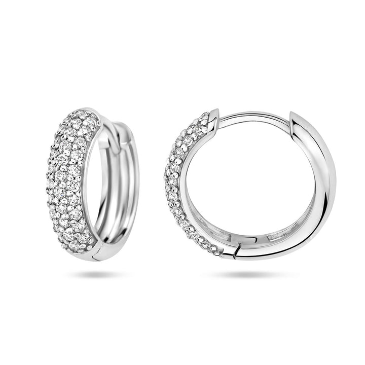 klapoorringen zirkonia zilver gerhodineerd