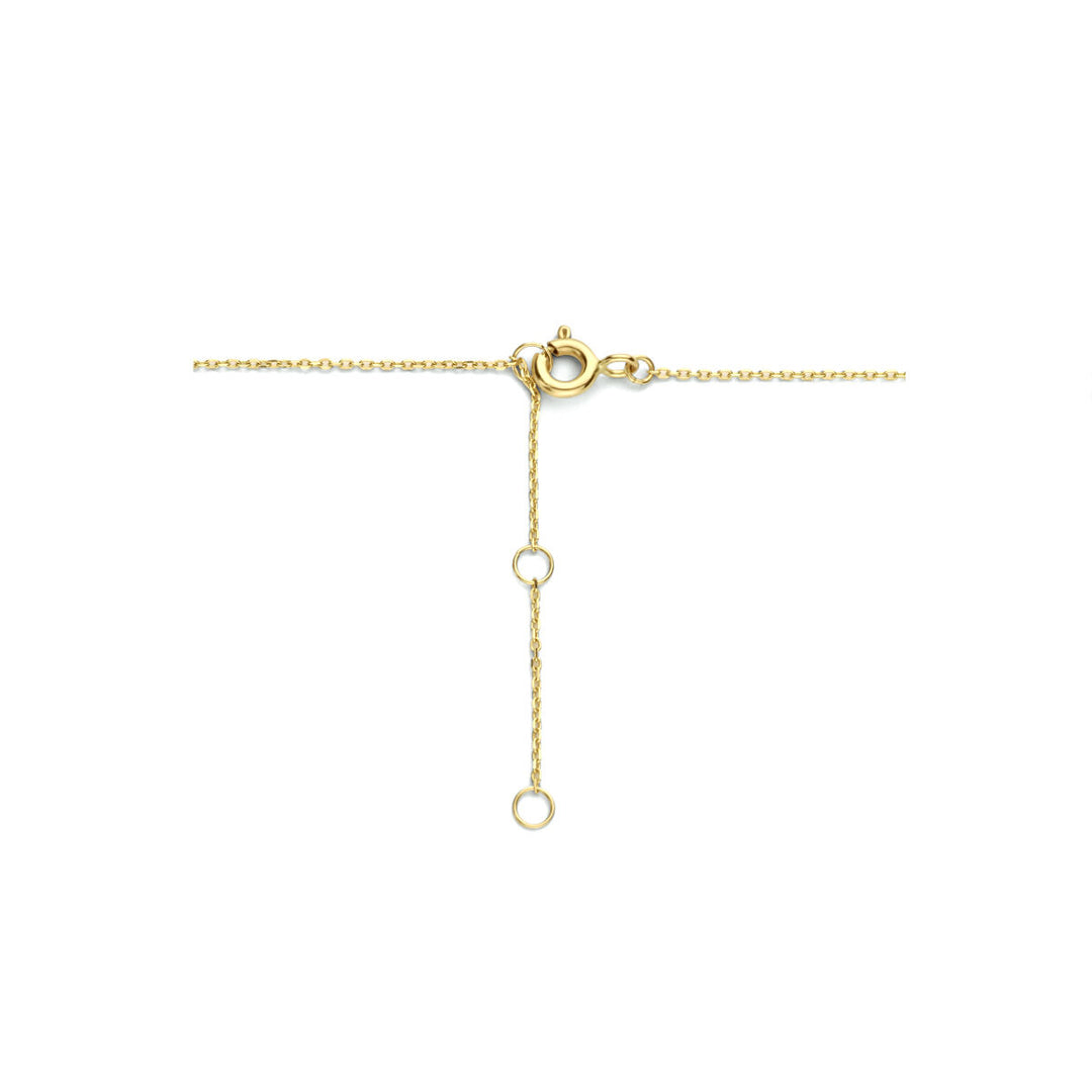 collier rondjes zirkonia 40 - 42 - 44 cm 14K geelgoud