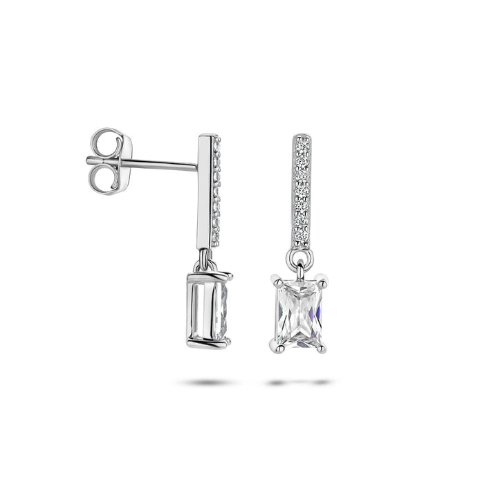 oorhangers zirkonia zilver gerhodineerd