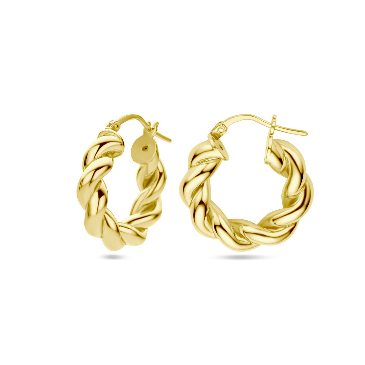 orecchini attorcigliati 1 micron argento placcato oro (giallo)