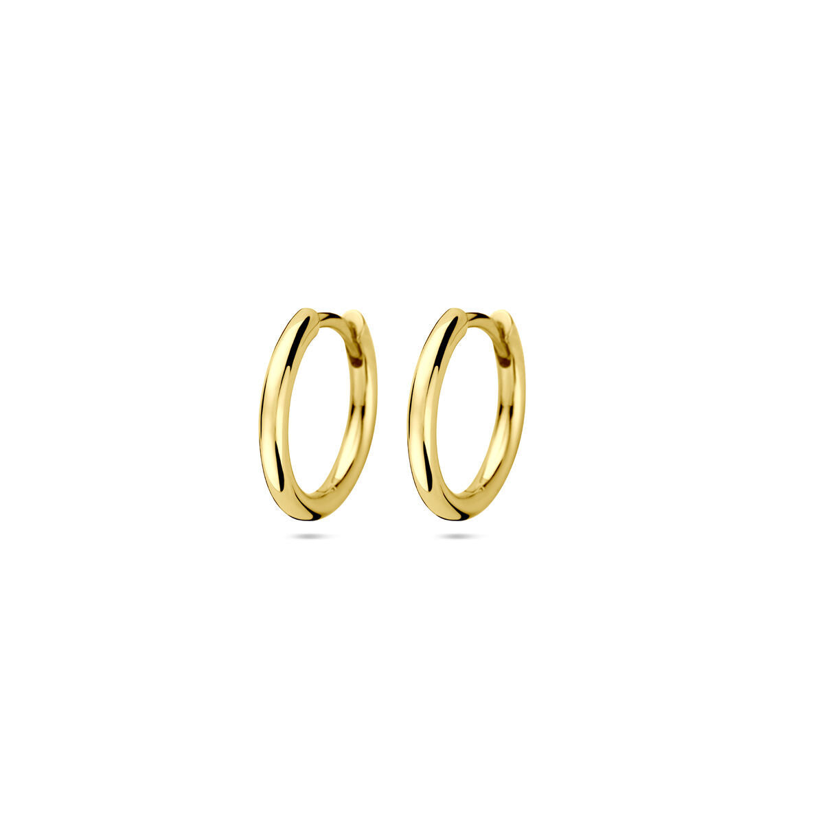 Orecchini alla creola in oro giallo 14K, tubolare, spessore 1,8 mm.