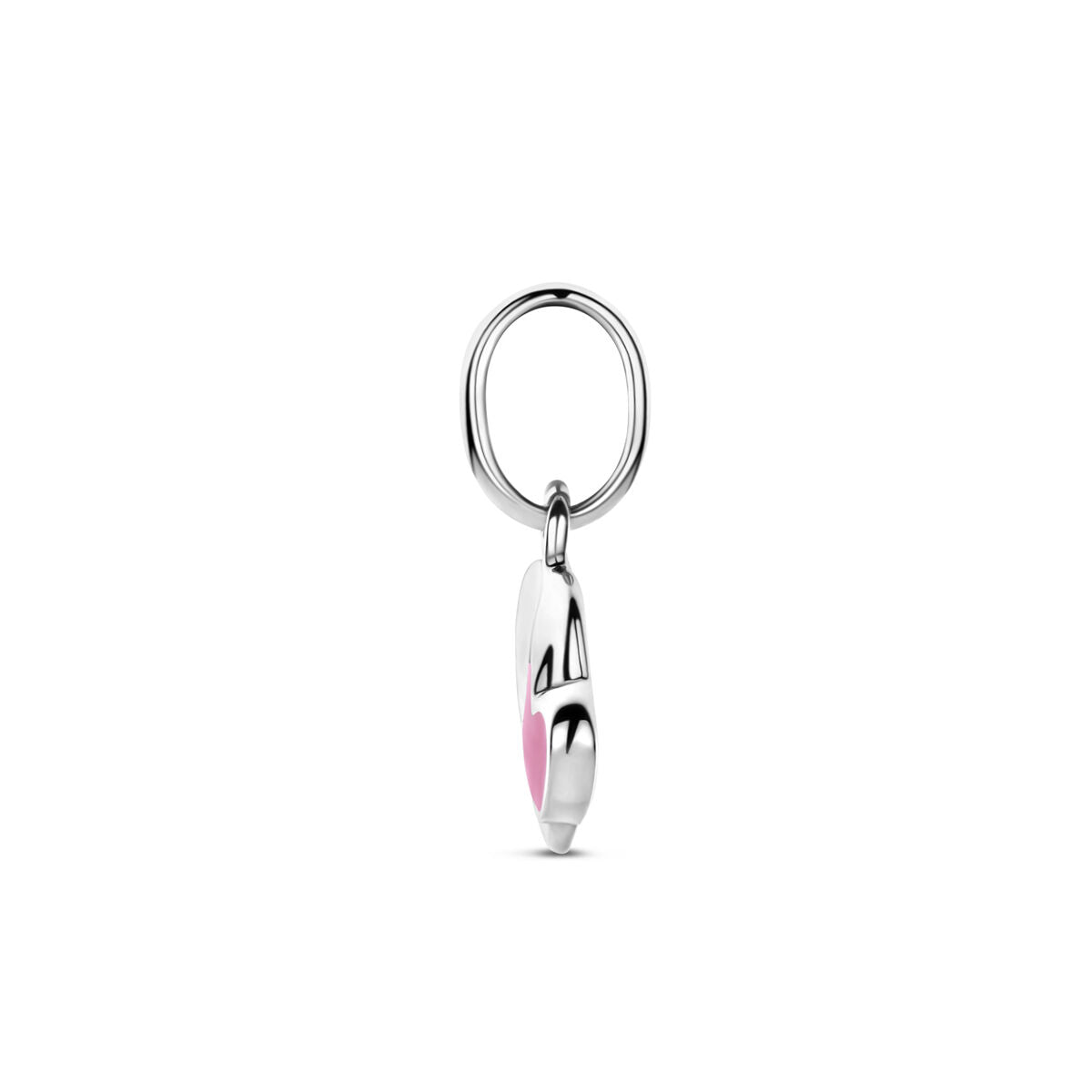 Ciondolo per bambini in argento a forma di cuore con smalto rosa – piccolo gesto, grande cuore
