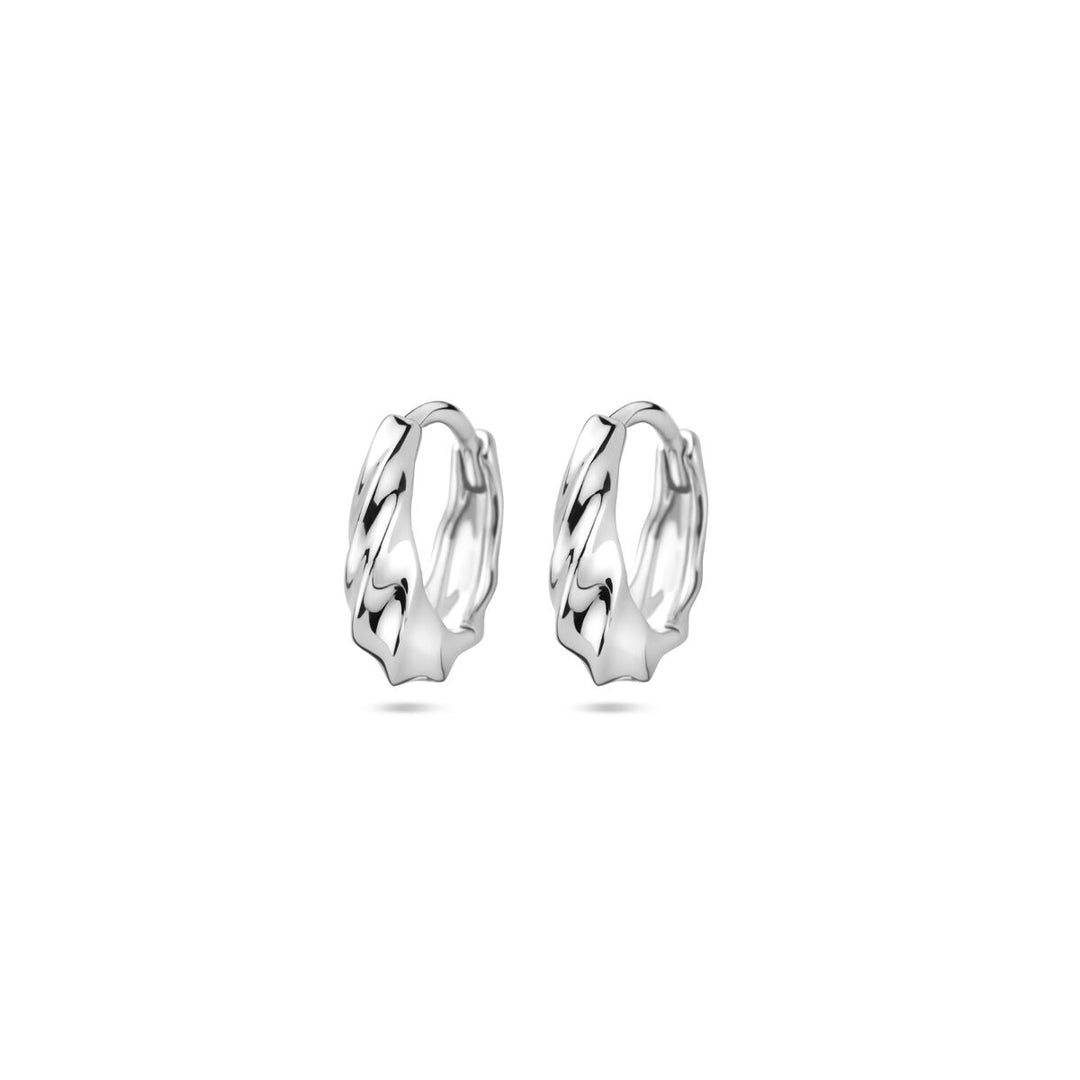 klapoorringen gedraaid 13 mm zilver gerhodineerd