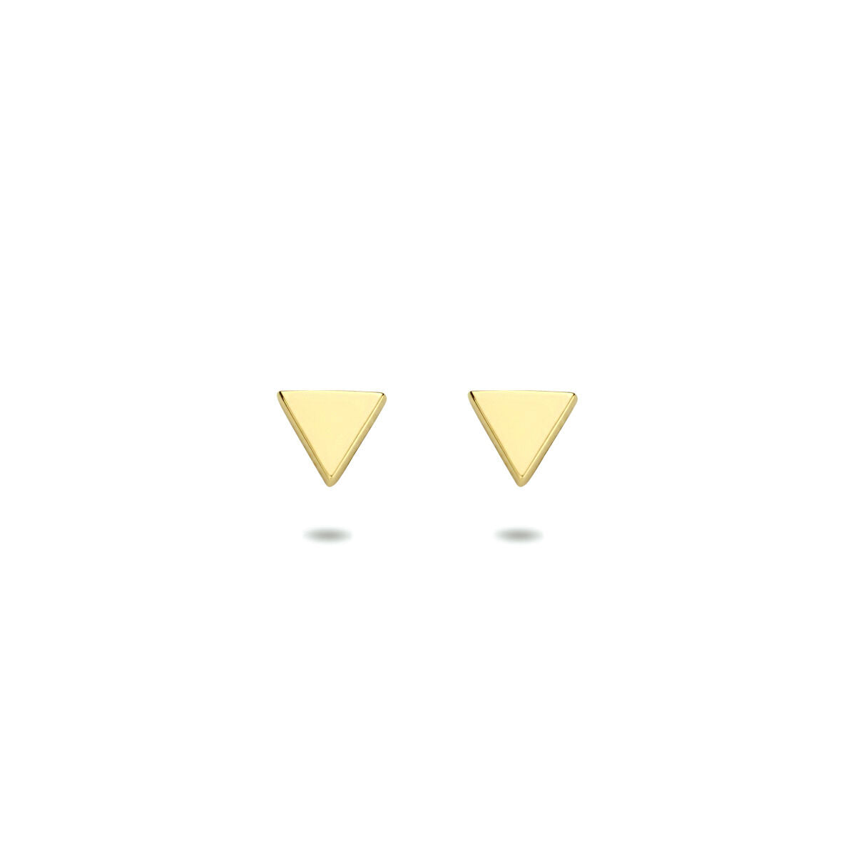 Orecchini triangolari in oro giallo 14K.