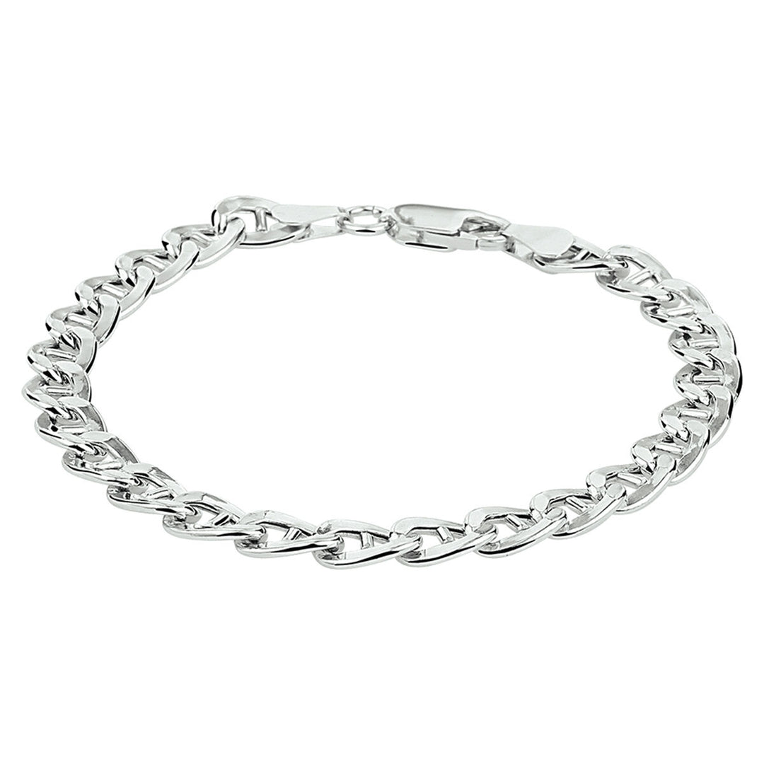 armband anker 6,5 mm 19 cm zilver gerhodineerd