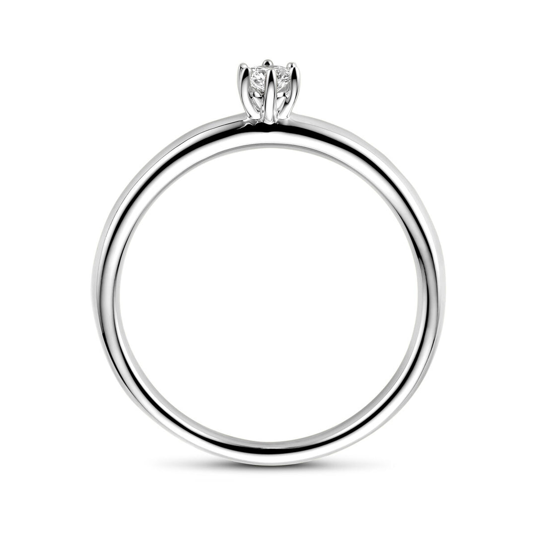 aanzoeksring diamant 0.10ct h si 14K witgoud