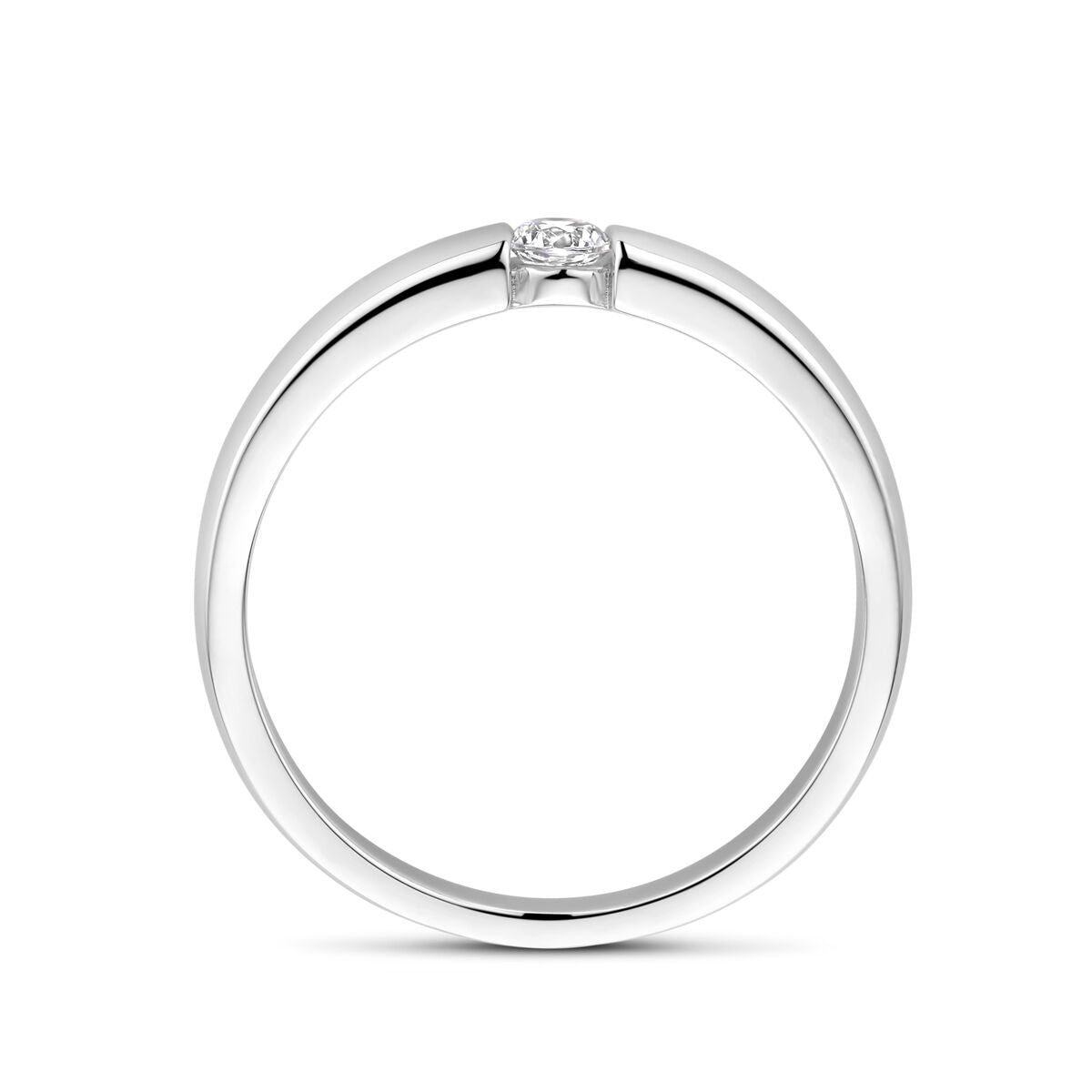 anello zircone argento rodiato