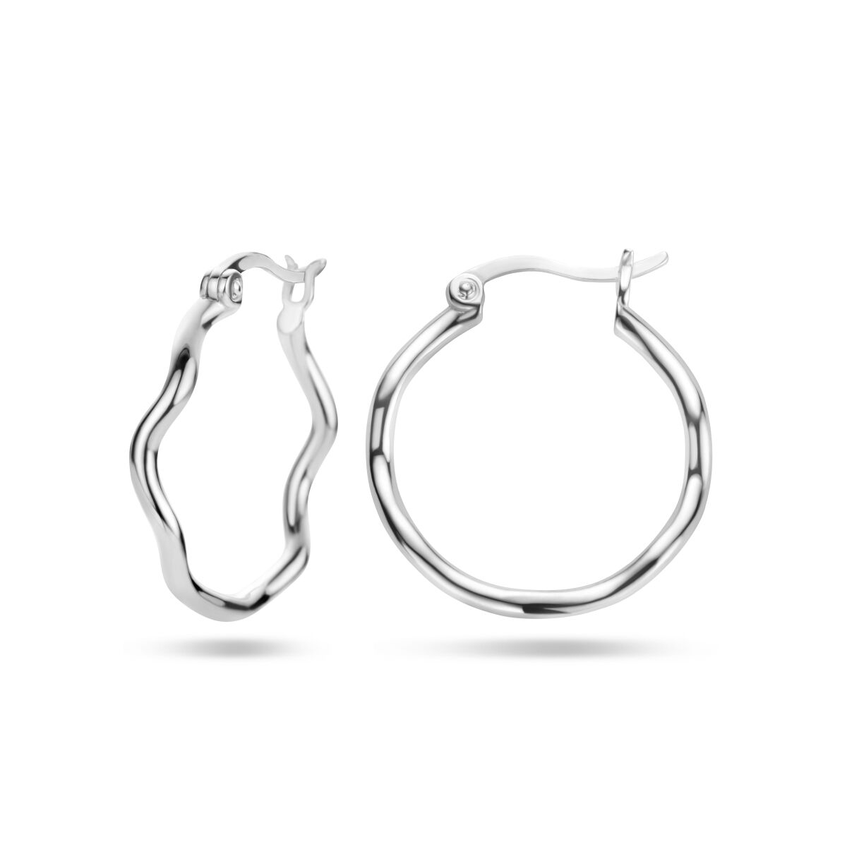 orecchini a cerchio argento rodiato