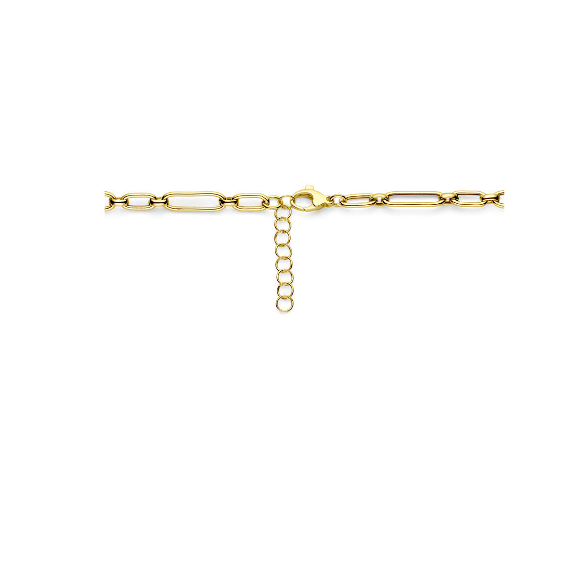 collana 6,0 mm 42 + 3 cm 3 micron argento placcato oro (giallo)