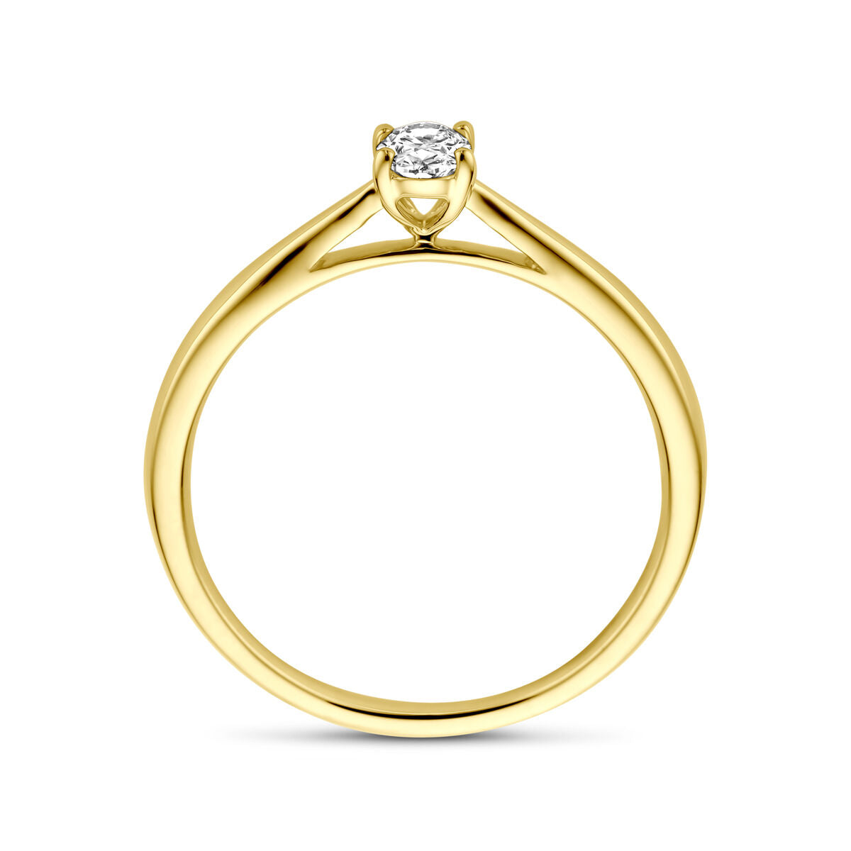 anello diamante lab grown 0.25ct h si 14K oro giallo