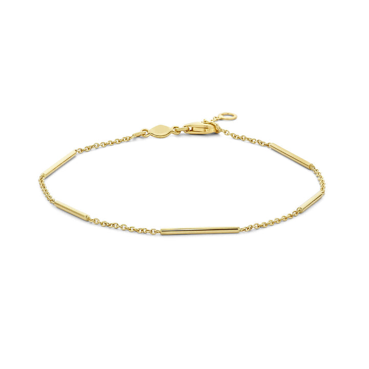 Gouden armband dames balkjes 14K