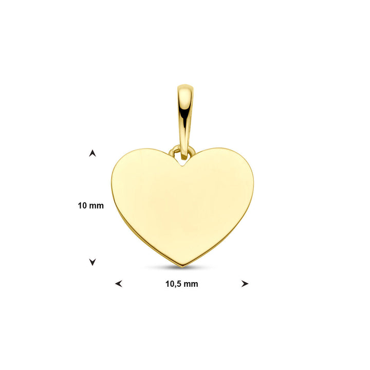 graveerhanger hart 14K geelgoud