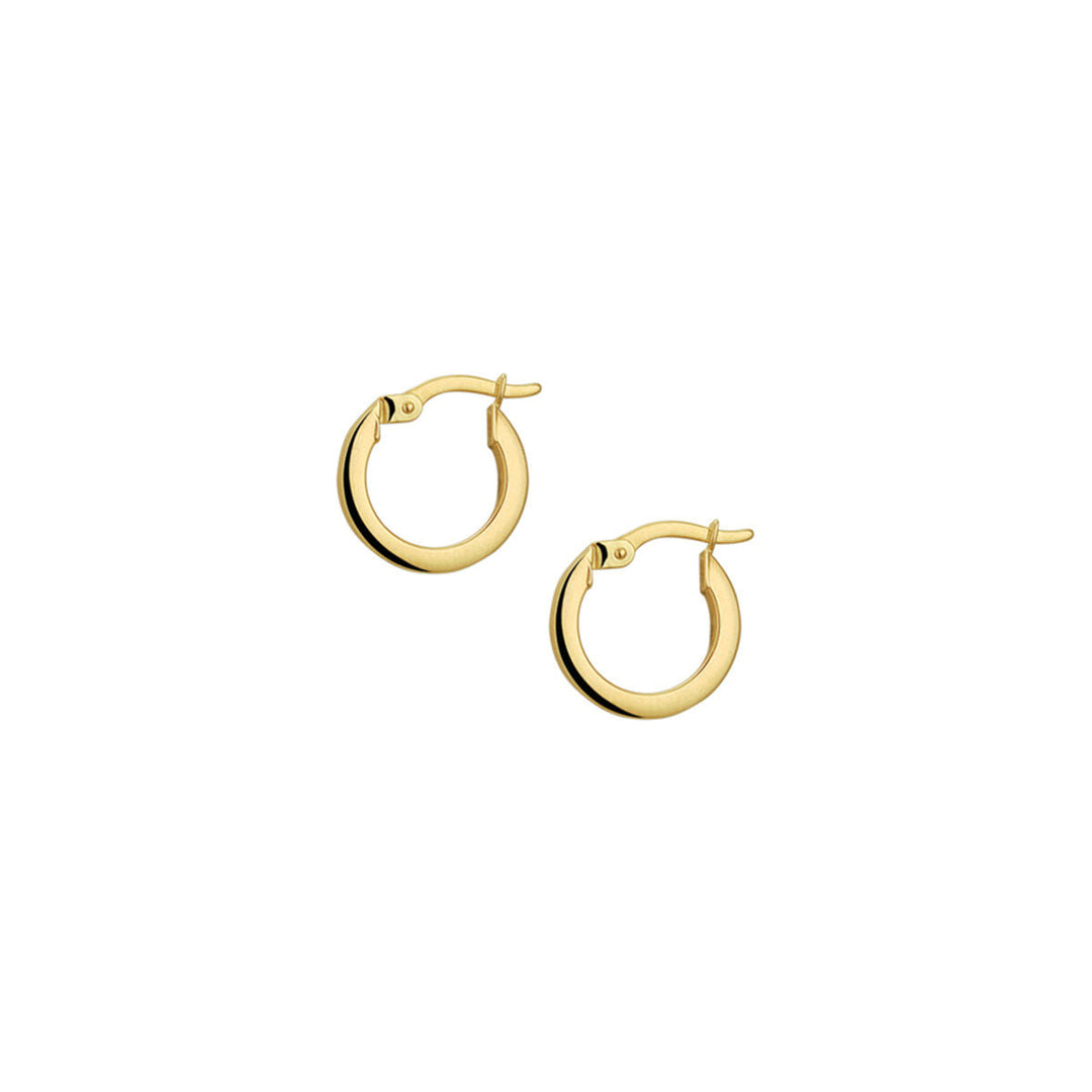 orecchini a cerchio tubo quadrato oro giallo 14K 2.0mm