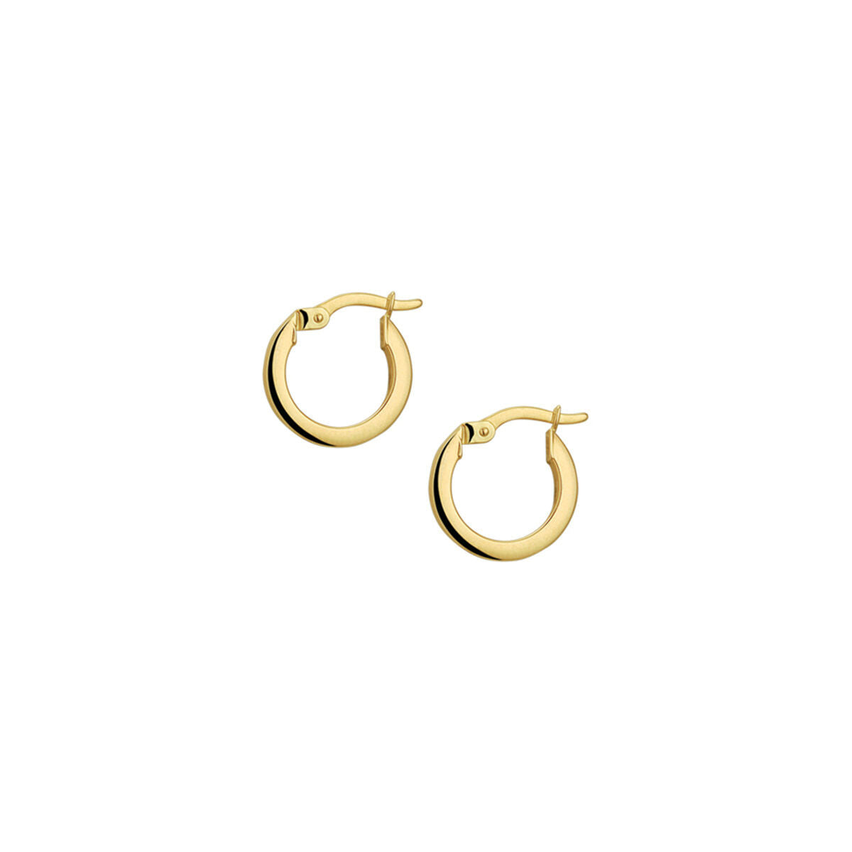 orecchini a cerchio tubo quadrato oro giallo 14K 2.0mm