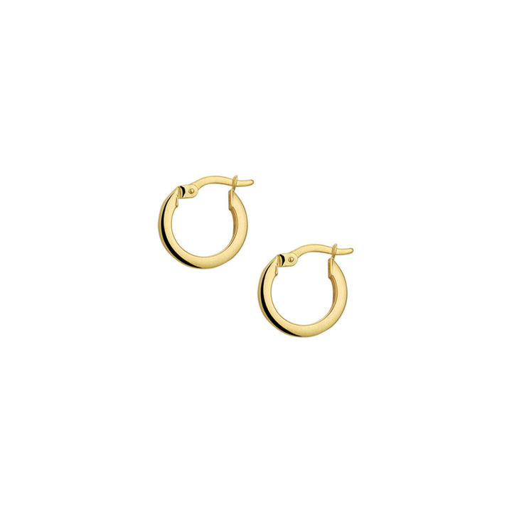 orecchini a cerchio tubo quadrato oro giallo 14K 2.0mm
