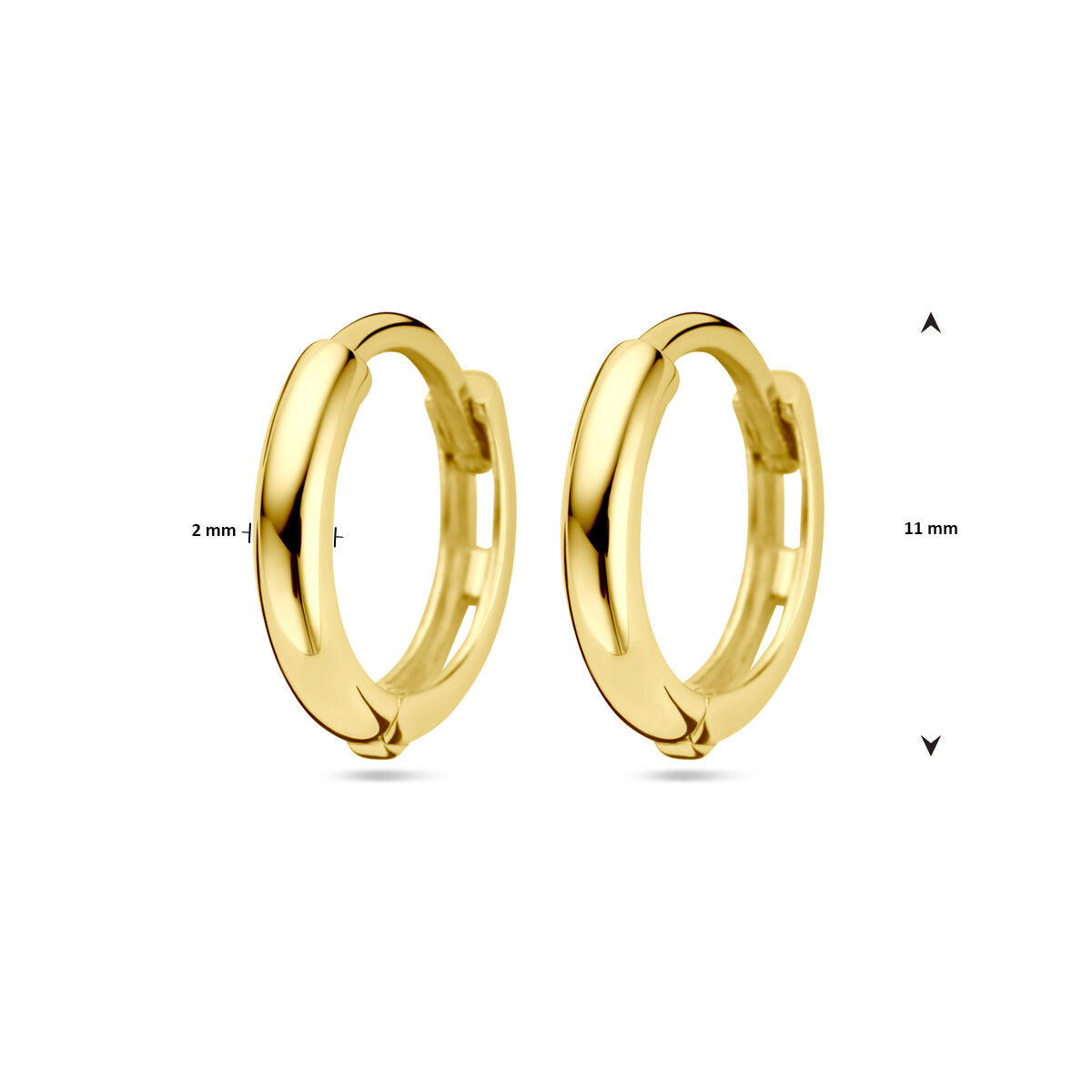 Orecchini a cerchio 14K oro giallo