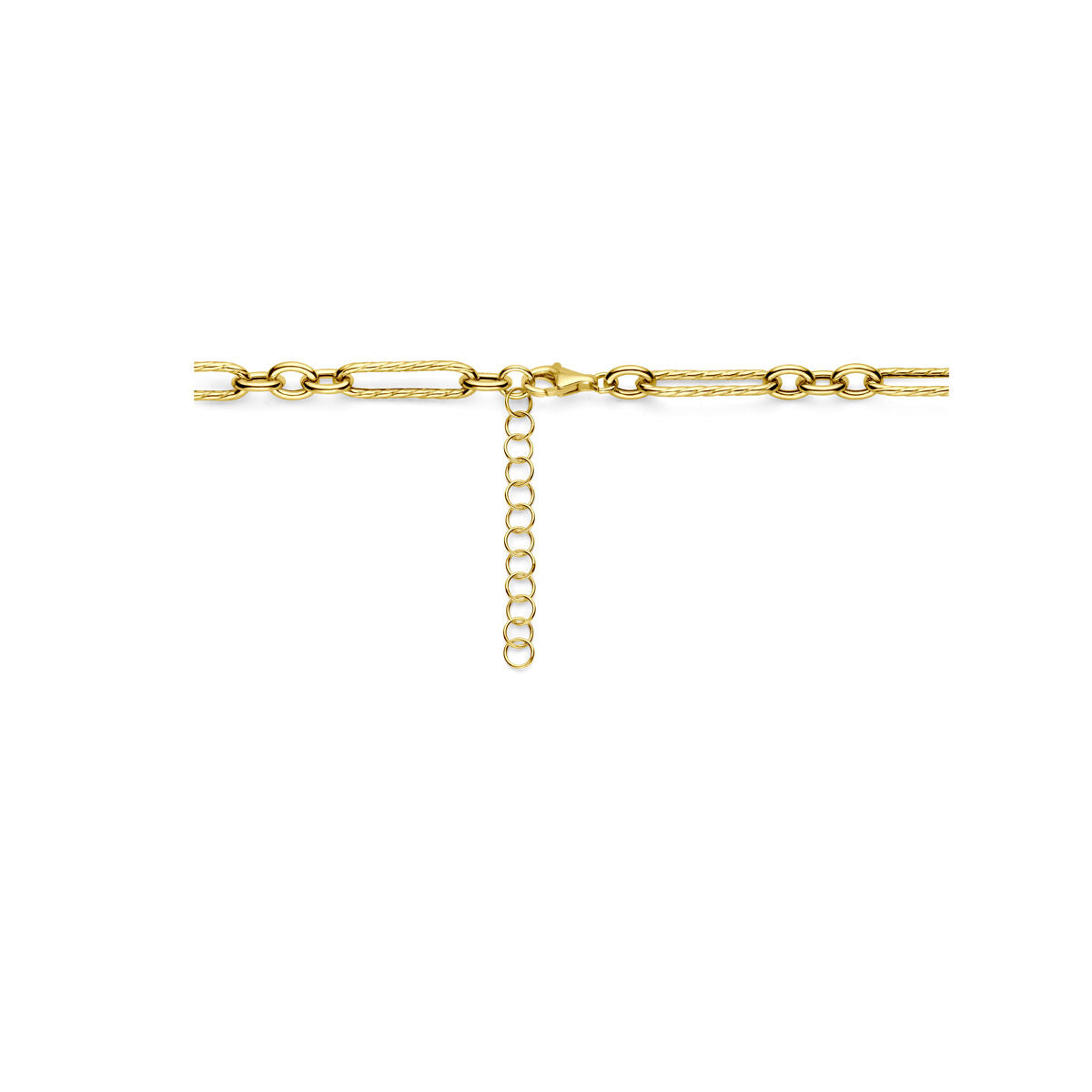 collana 7,5 mm 43 + 5 cm 3 micron argento dorato (giallo)