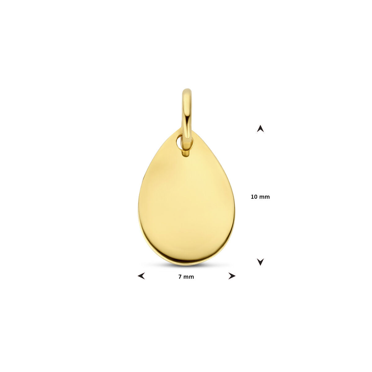 ciondolo da incisione 10 mm oro giallo 14K