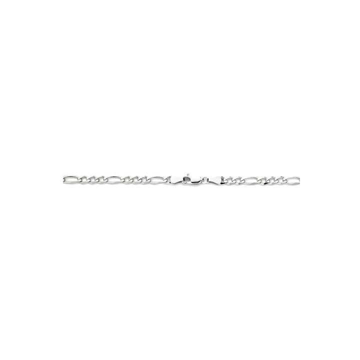 collier figaro 4,0 mm 50 cm zilver gerhodineerd