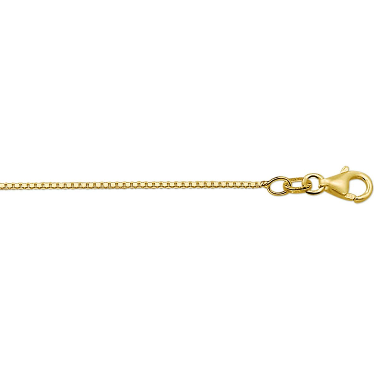 collana in oro giallo 14K con maglia rolò di 1,1 mm e chiusura a moschettone