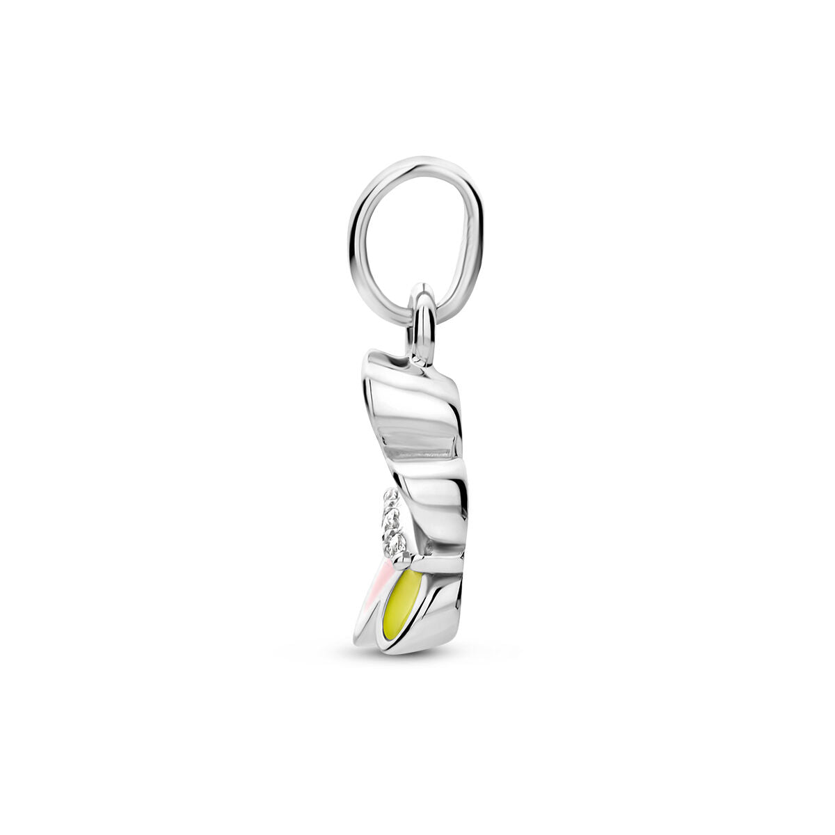 ciondolo farfalla zircone argento rodiato