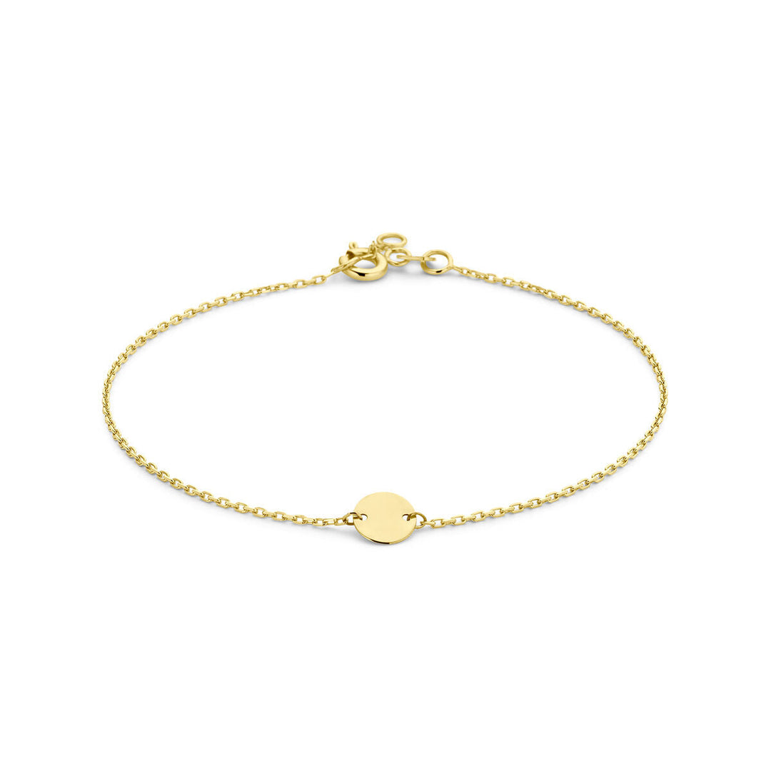 armband cirkel 18,5 cm 14K geelgoud