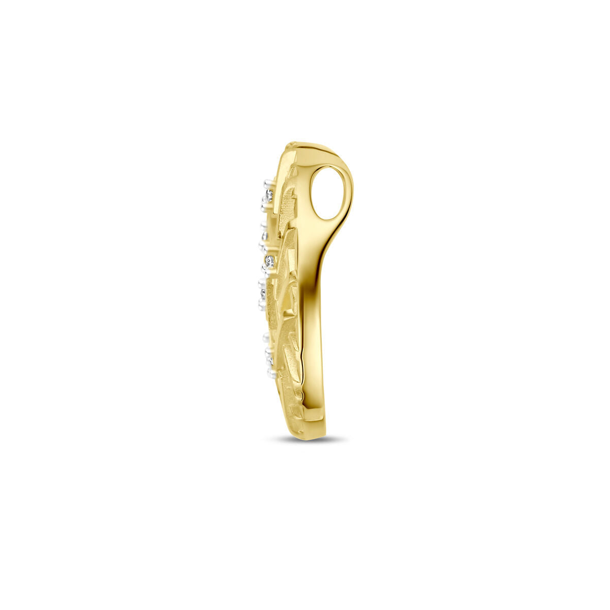 ciondolo diamante 0.075ct h si 14K oro giallo