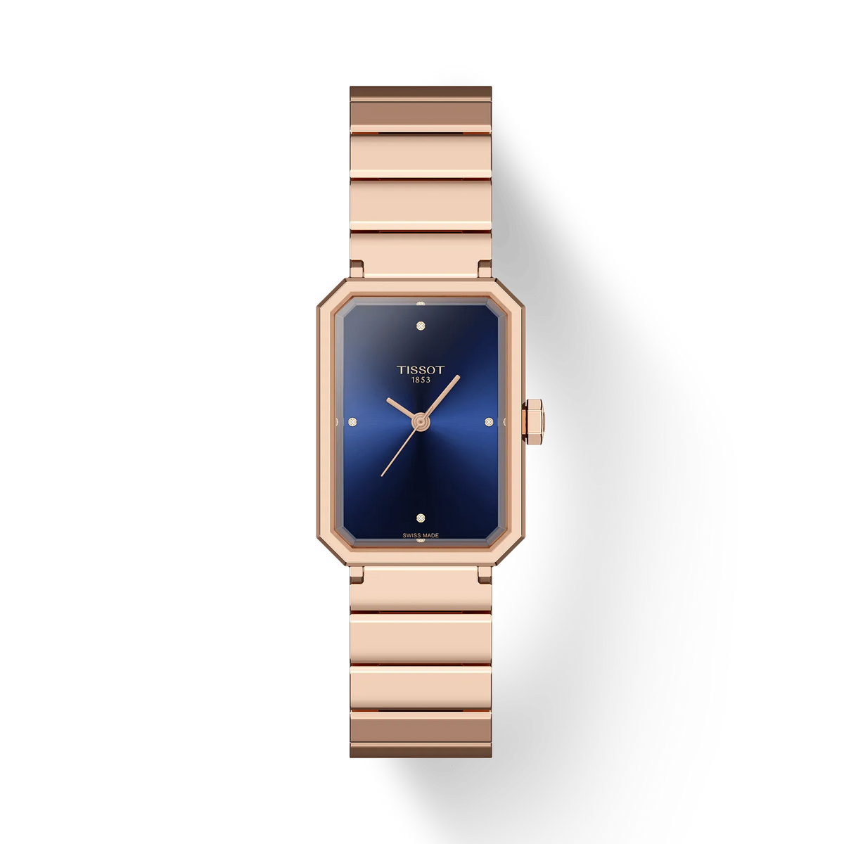 Orologio da donna Tissot SRV 30MM con cassa rosa e quadrante blu.