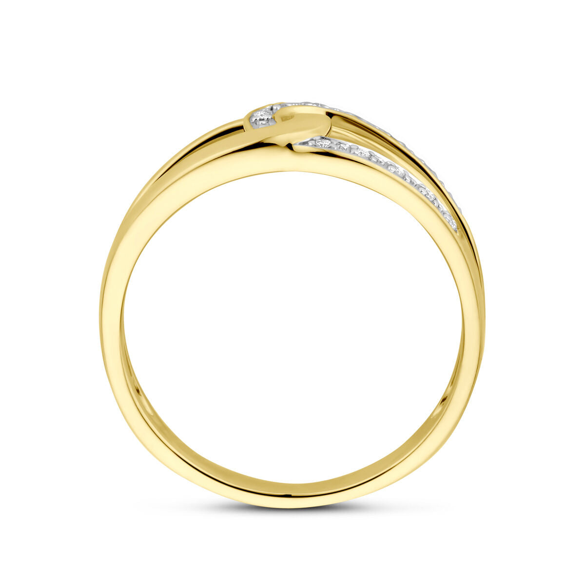 anello diamante 0.03ct h si oro giallo 14K