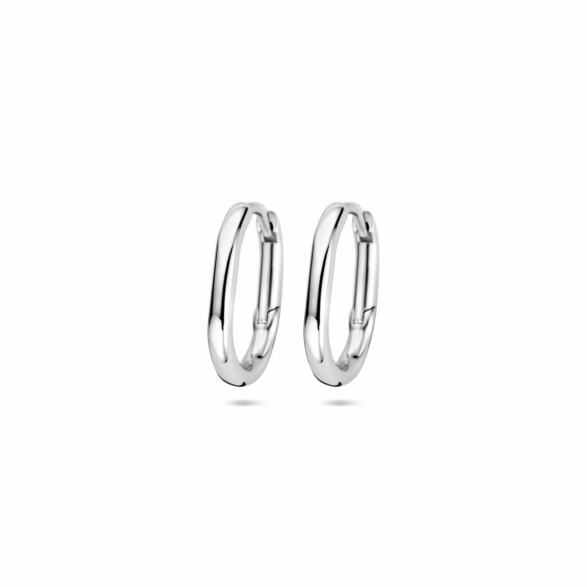 orecchini a cerchio a scatto tubo 2 mm argento rodiato