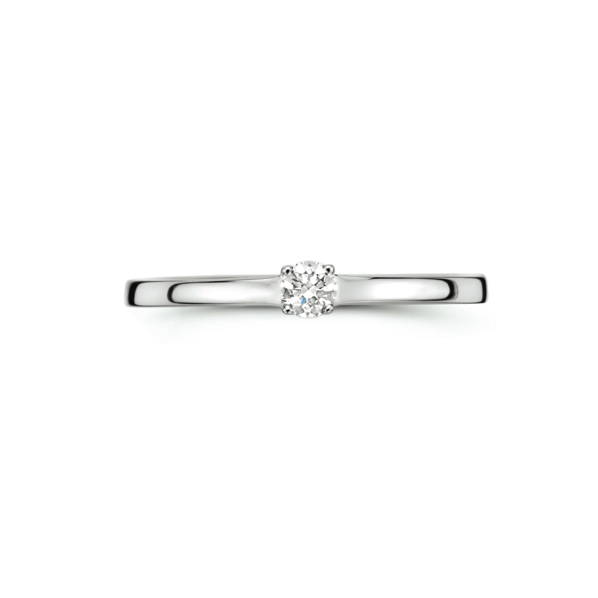 anello diamante 0.10ct h si oro bianco 14K