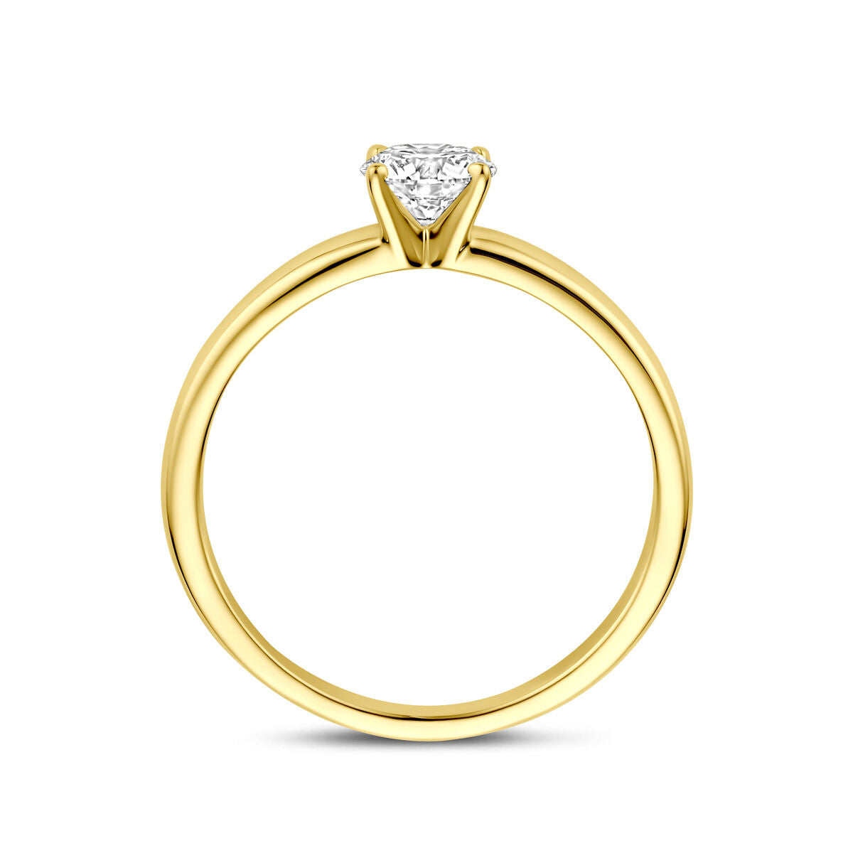 Anello da donna in oro con diamante lab grown – oro giallo 14k