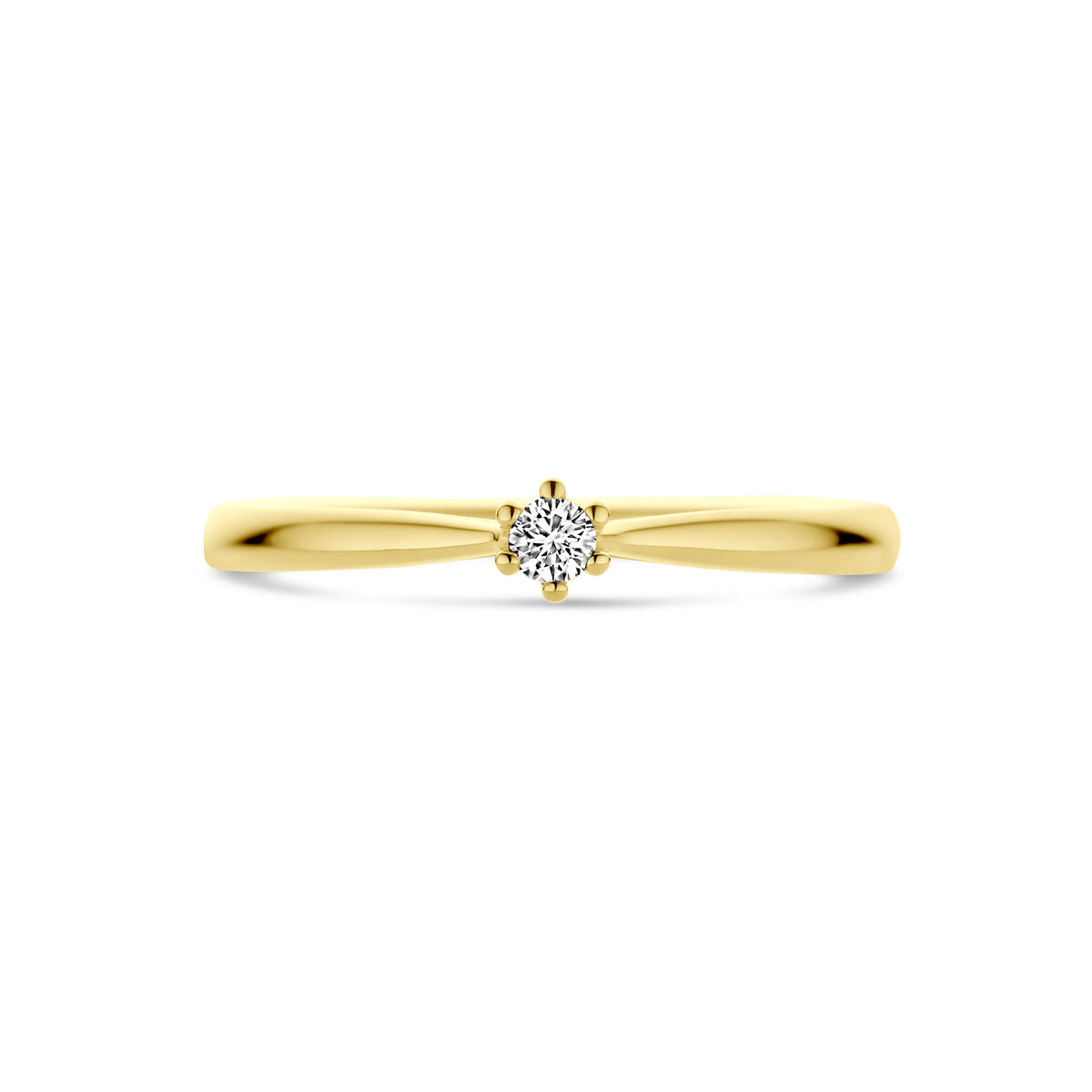 anello diamante 0.05ct h si oro giallo 14K