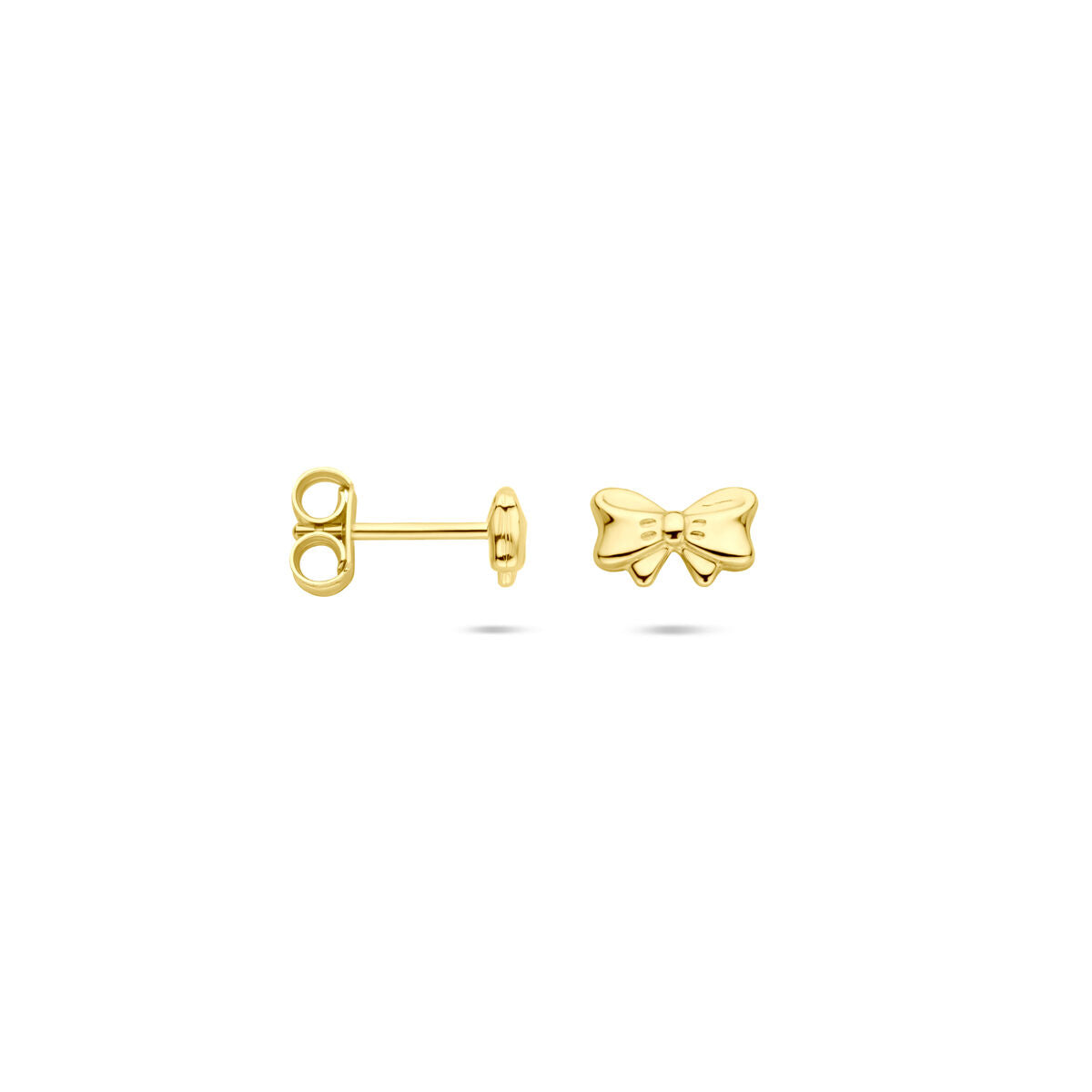 orecchini a bottone fiocco 5 mm 14K oro giallo