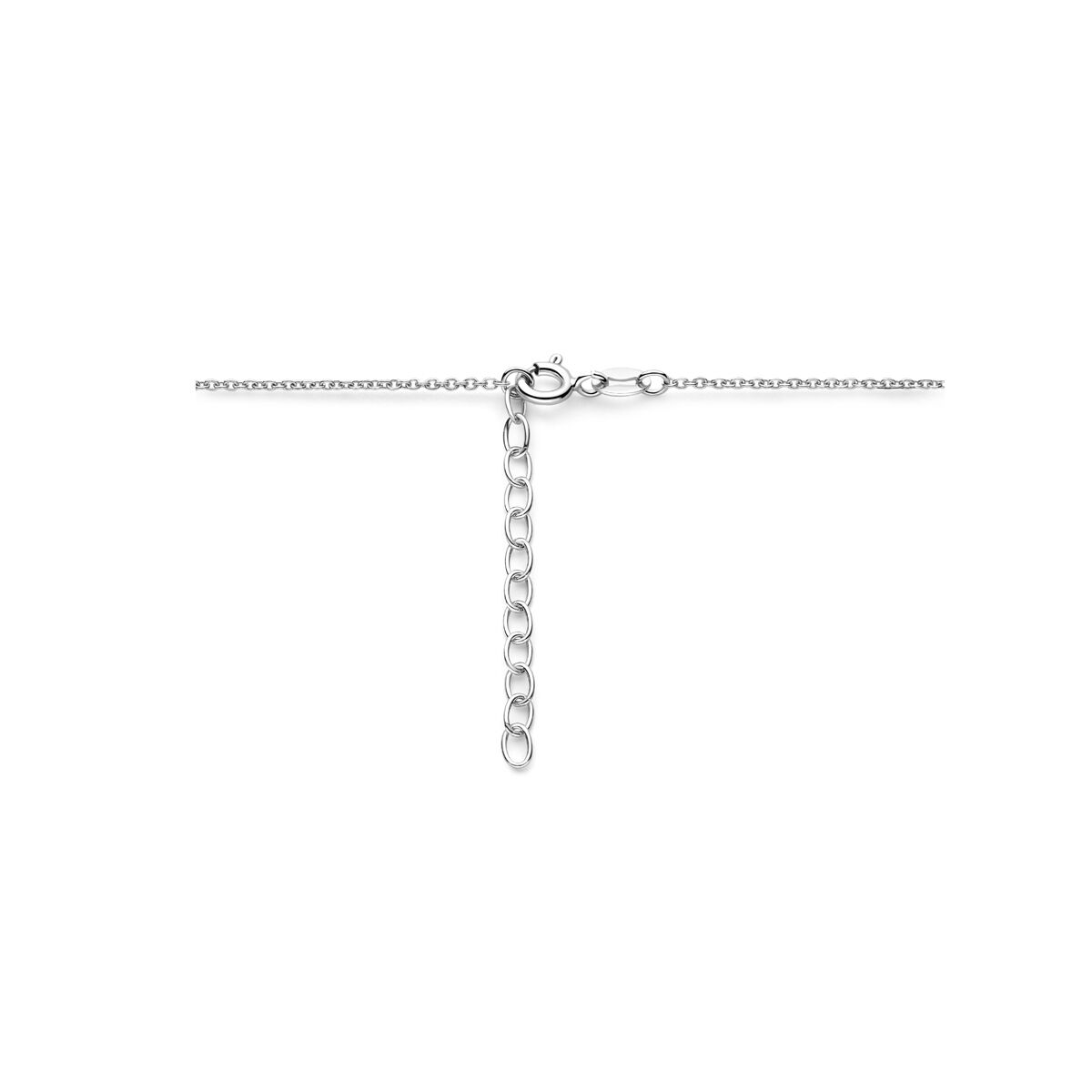 collana cuoricini 1,3 mm 41 + 4 cm in argento rodiato