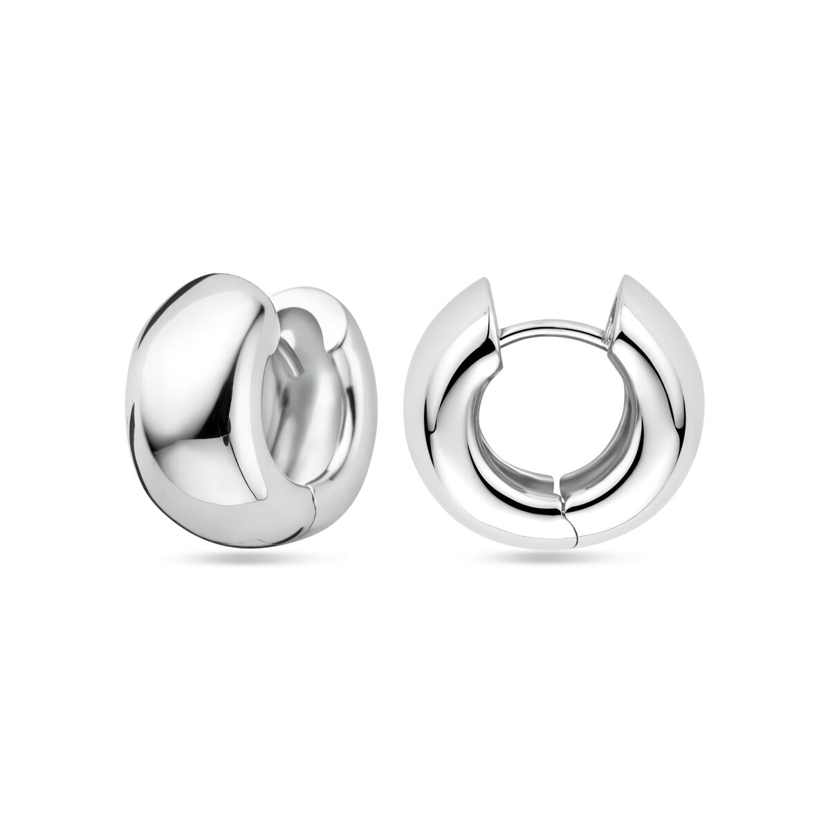 orecchini a cerchio 15 mm argento rodiato
