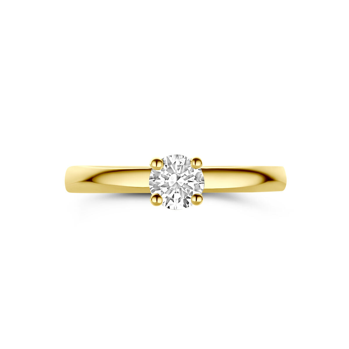 anello zircone 14K oro giallo