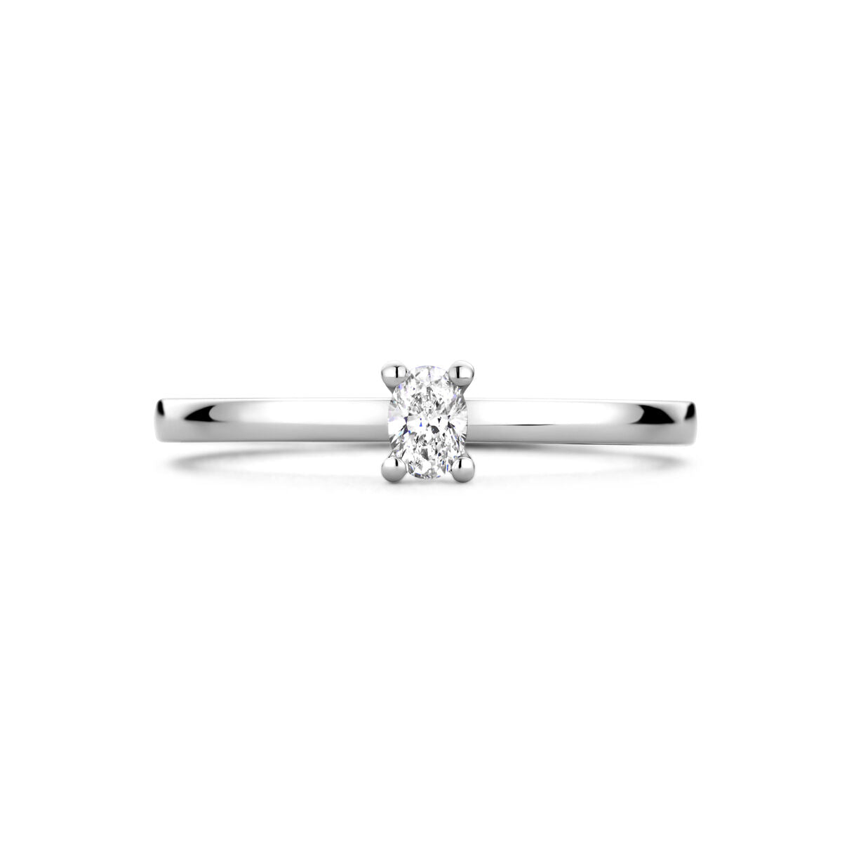 anello in platino con diamante 0.15ct g vsi platino